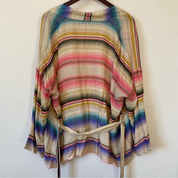 Mes Demoiselles Striped Cancun Kimono Coverup - Picture 10 of 16